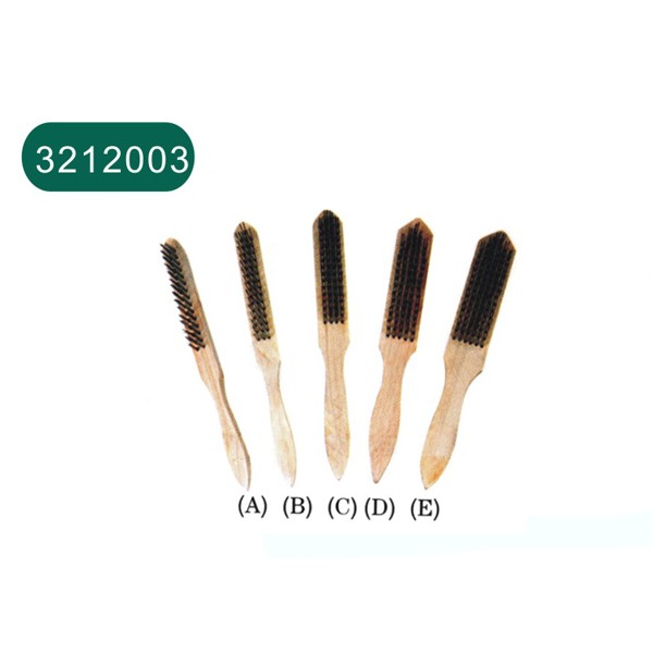 "Wooden handle wire brush "